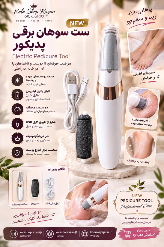 ست سوهان برقی پدیکور